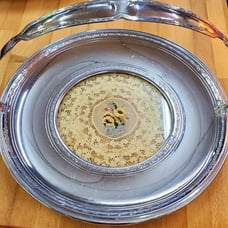 Vanity Tray, Dessert Tray, Silver Plate, Handmade Tray