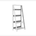 50 Thatcher Transitional Wood 4 Shelf Ladder Bookshelf White - Saracina Home