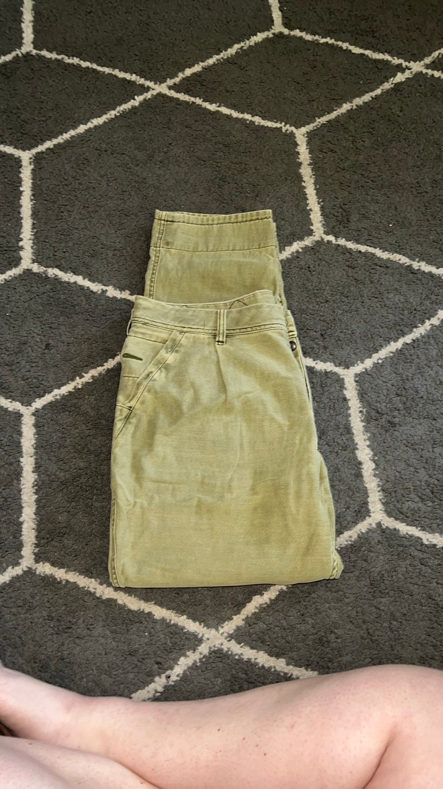 Free People Utility Boyfriend Cropped Pants in Moss Size 30