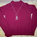 Tibi Darkcurrant Cozette Alpaca Wool Blend Ruby Red Sweater READ Women’s Large