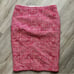 NWT J.Crew Wool Tweed Pink White A-Line Pencil Skirt Office Business Size 6