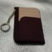 Kate Spade Zip Around Cardholder Keychain Burgundy Pink With Gold Hardware