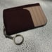 Kate Spade Zip Around Cardholder Keychain Burgundy Pink With Gold Hardware