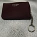 Kate Spade Zip Around Cardholder Keychain Burgundy Pink With Gold Hardware