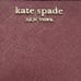 Kate Spade Zip Around Cardholder Keychain Burgundy Pink With Gold Hardware