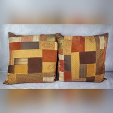 Crate & Barrel Marriba Decorative Pillow 20” square Cotton Linen Silk