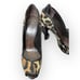 Giuseppe Zanotti Leopard Print Canvas Peep Toe Pumps 37.5 w/ dustbag