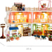 DELUXE COTTAGE DOLLHOUSE MANSION PRETEND TOY PLAYSET W/ TINY CRITTERS