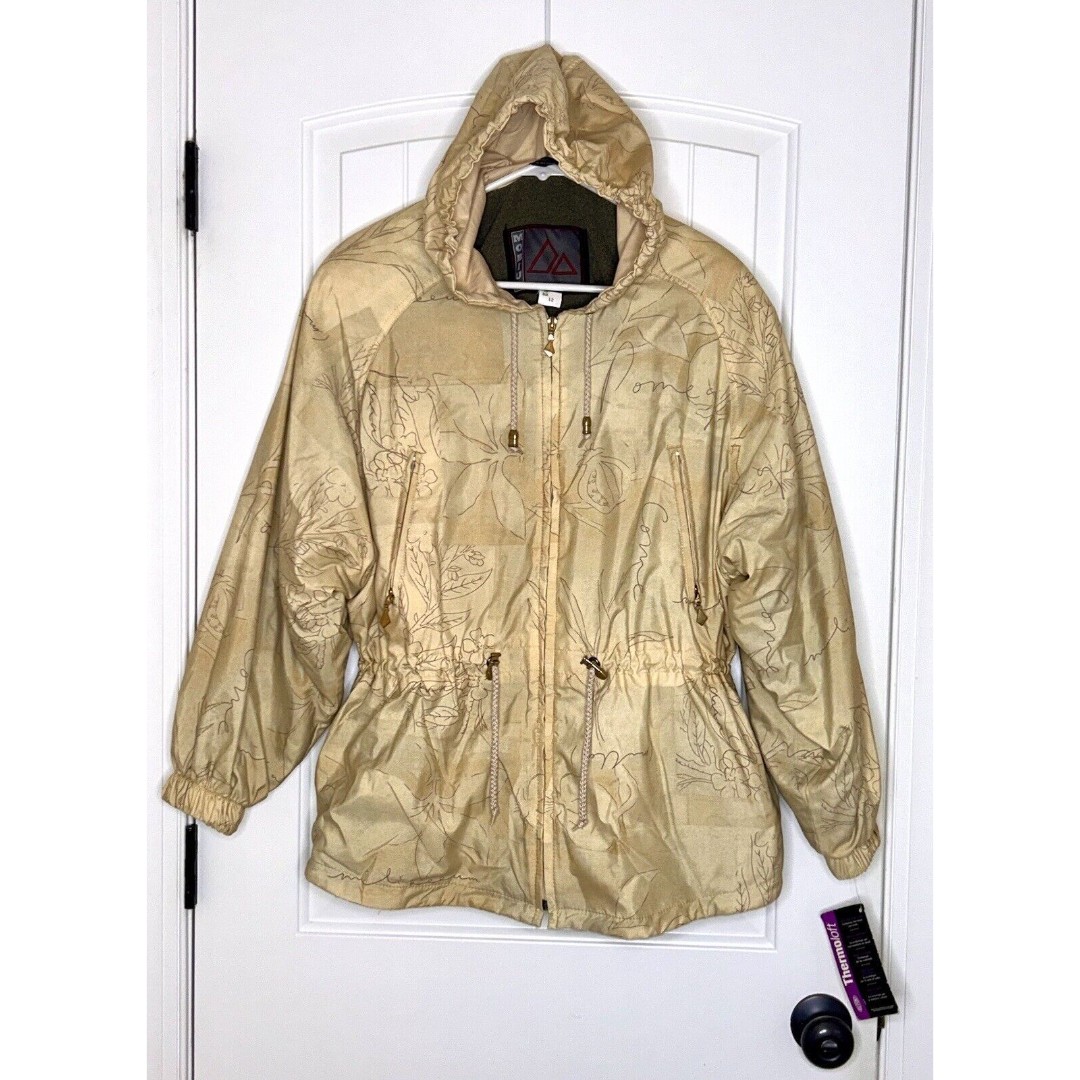Mobius Windbreaker Jacket Hooded Women's 12 Adult Full Zip Up Yellow