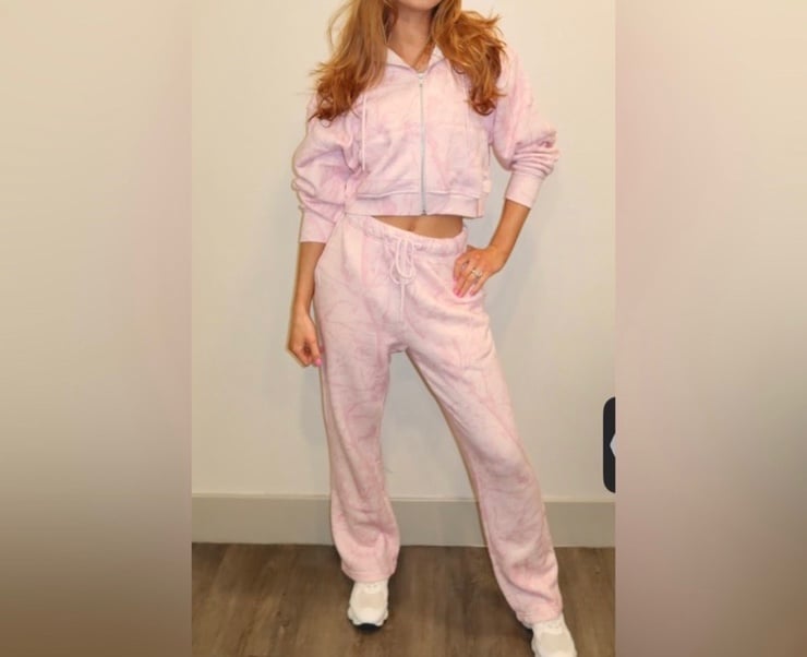 dairy boy pink camo zip up and sweats and hat