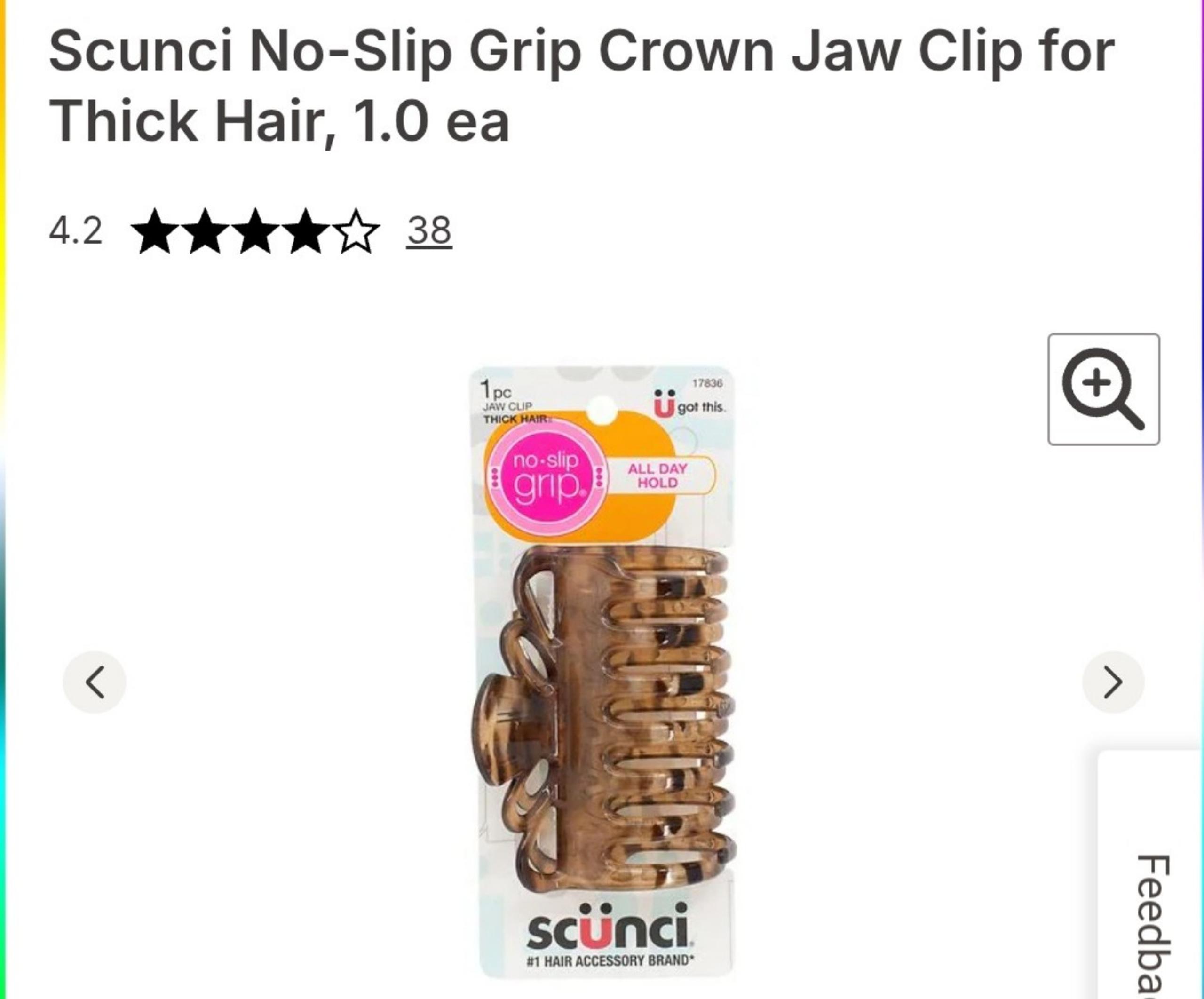 Scunci Brown Hair Claw Clips (2)