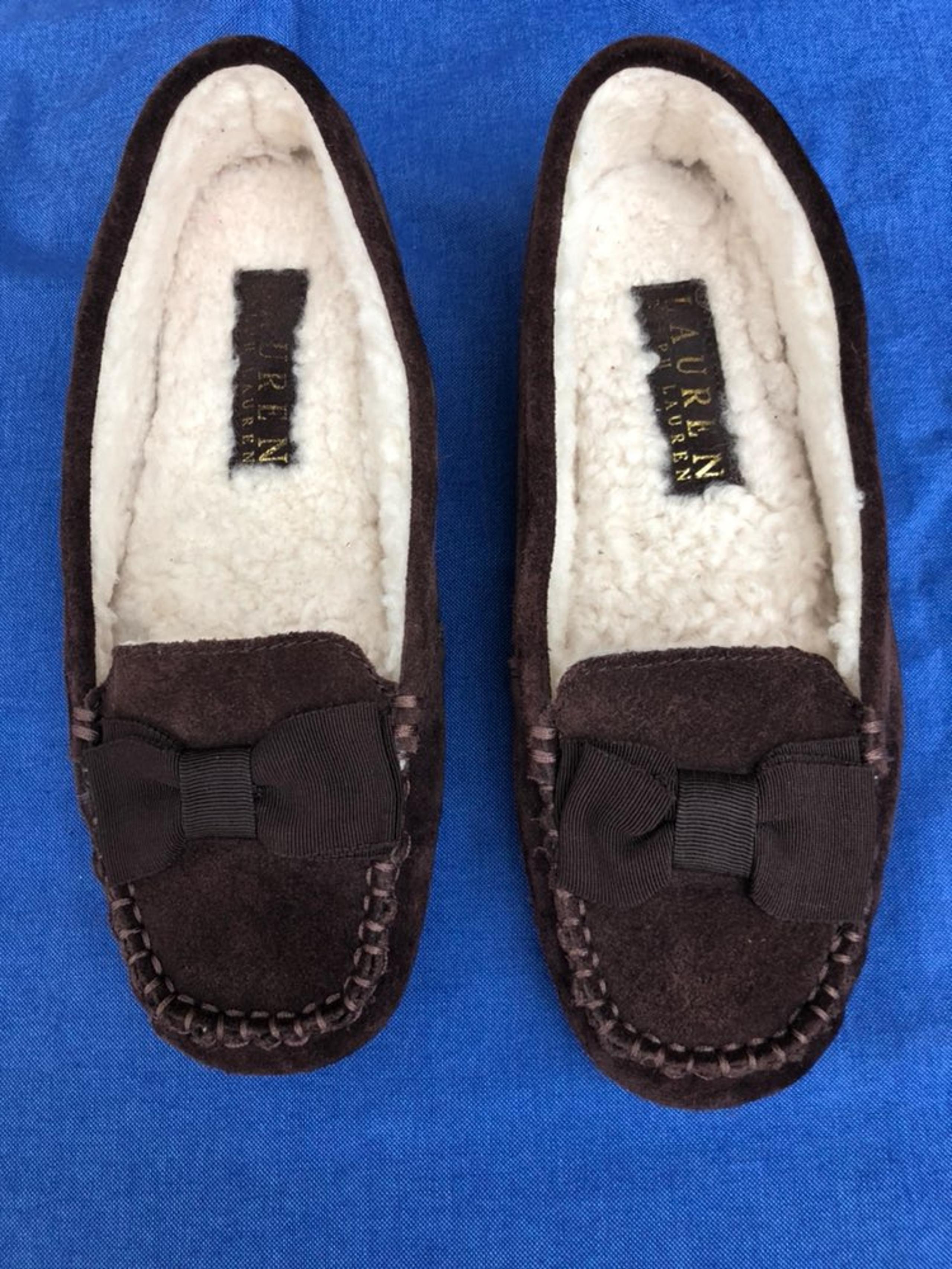 Ralph Lauren Brown Suede Moccasins