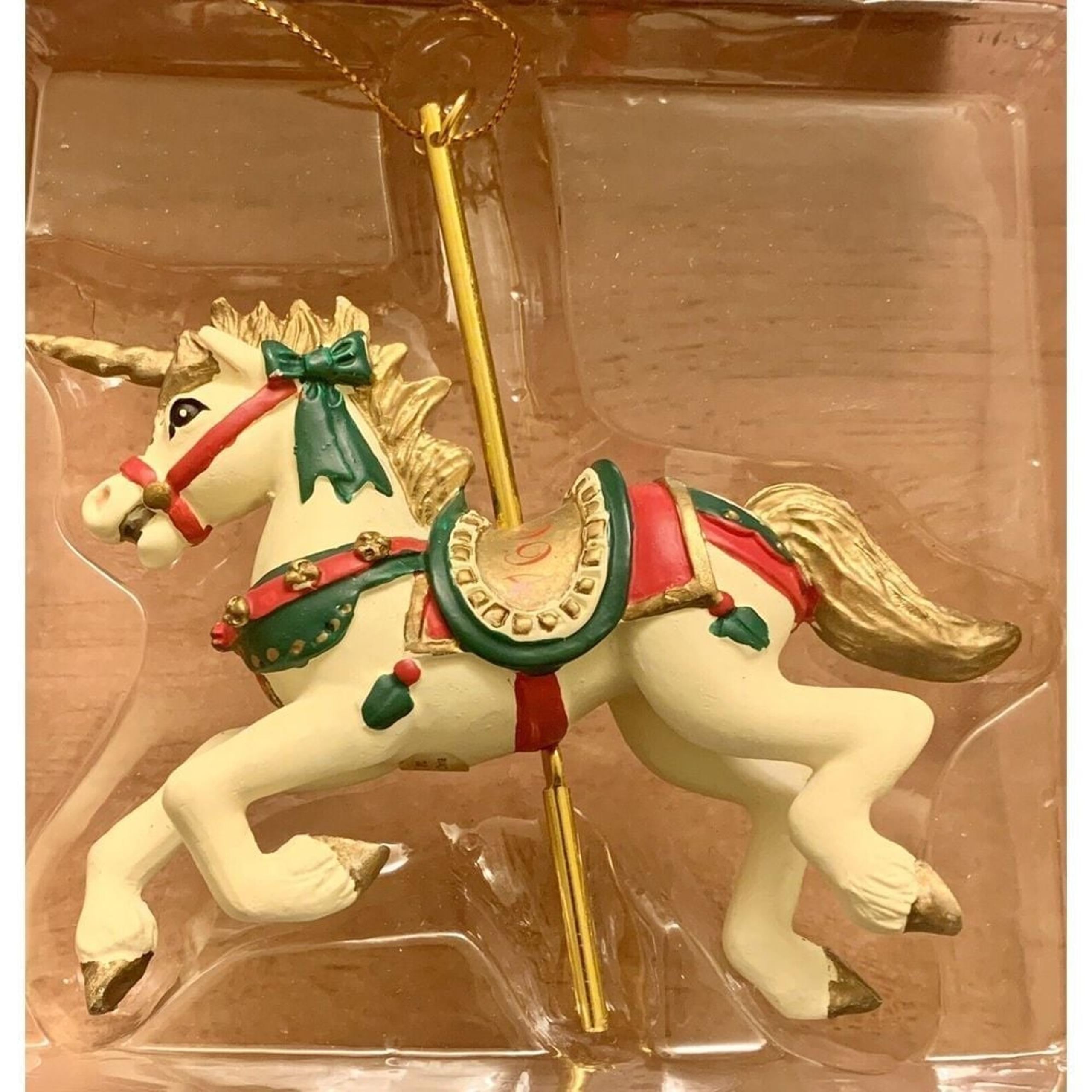 VTG 1994 Carousel Horse/unicorn Ornament American Greeting Cards Christmas Rare