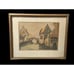 Houses at the Banks of the River, Original Etching by Caltier NYC USA