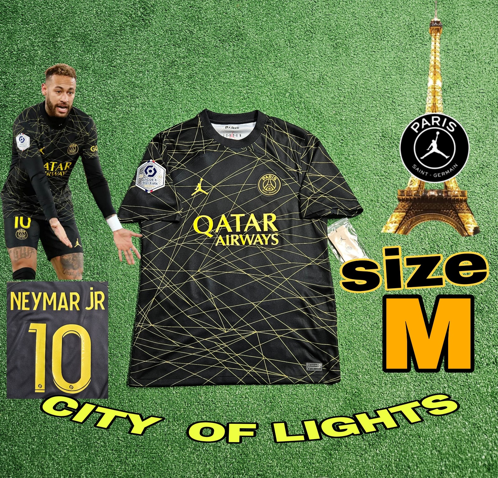 Jordan X PSG Neymar Jr #10 2022/2023 fourth 4th jersey