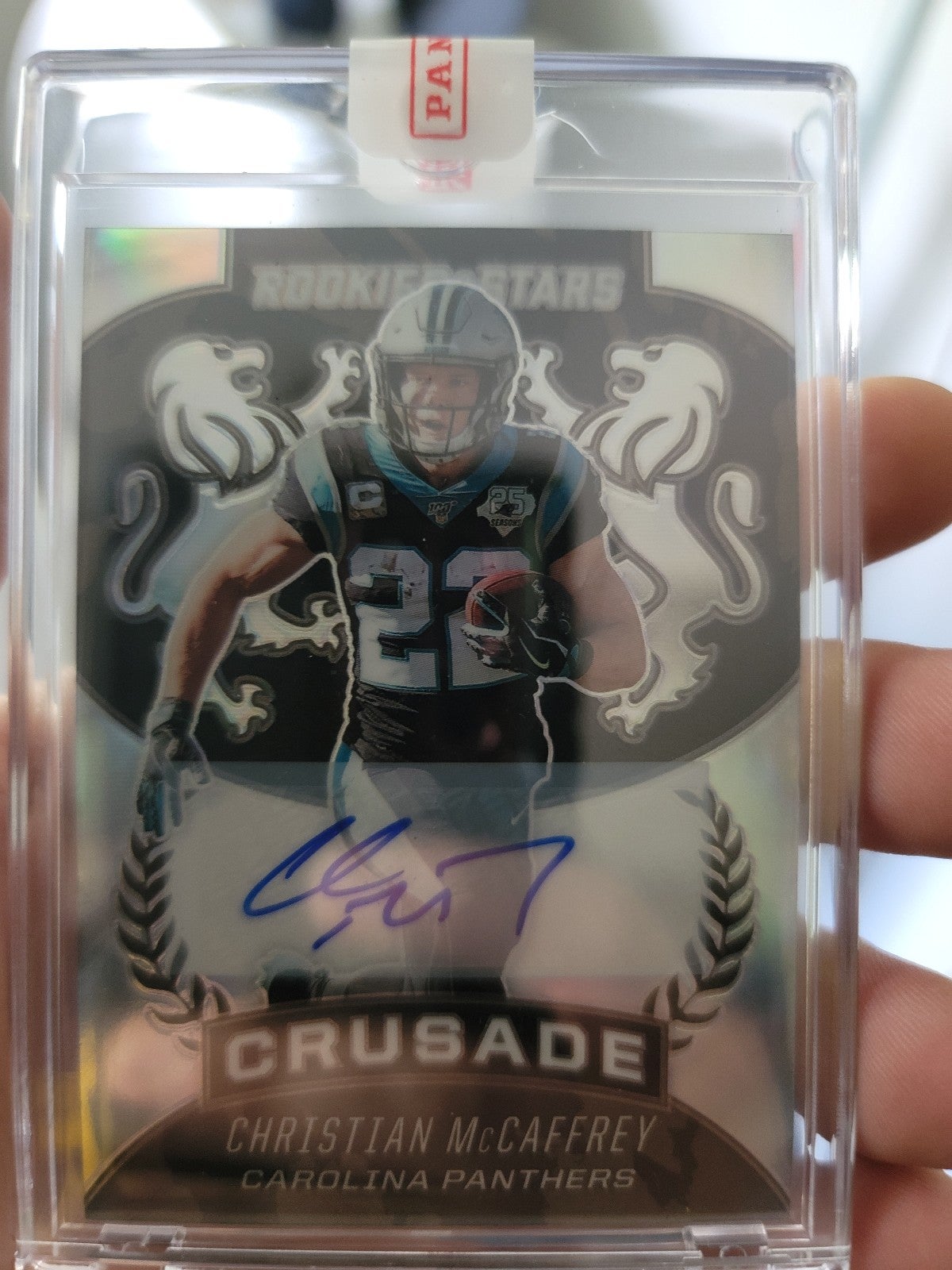 2020 Rookies and Stars Cristian McCaffery Crusade Insert Auto /10