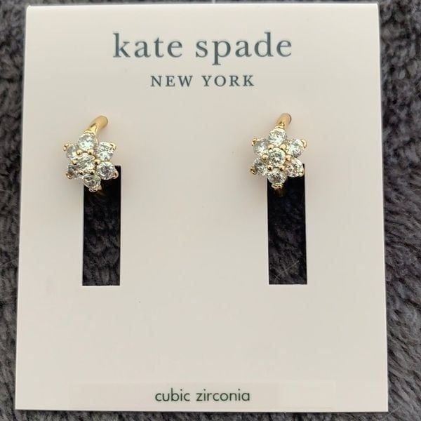 Kate Spade flower hoops earrings P1