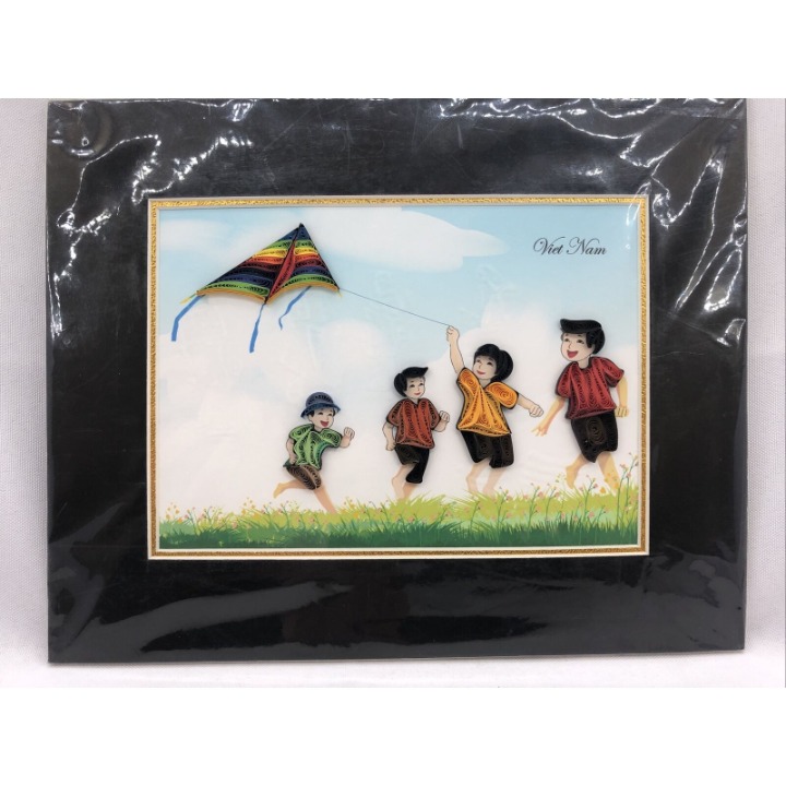 Tranh Giấy Xoắn Việt Net 20 x 25 cm - Mẫu 13 - Paper Rolling Print - Sold Out