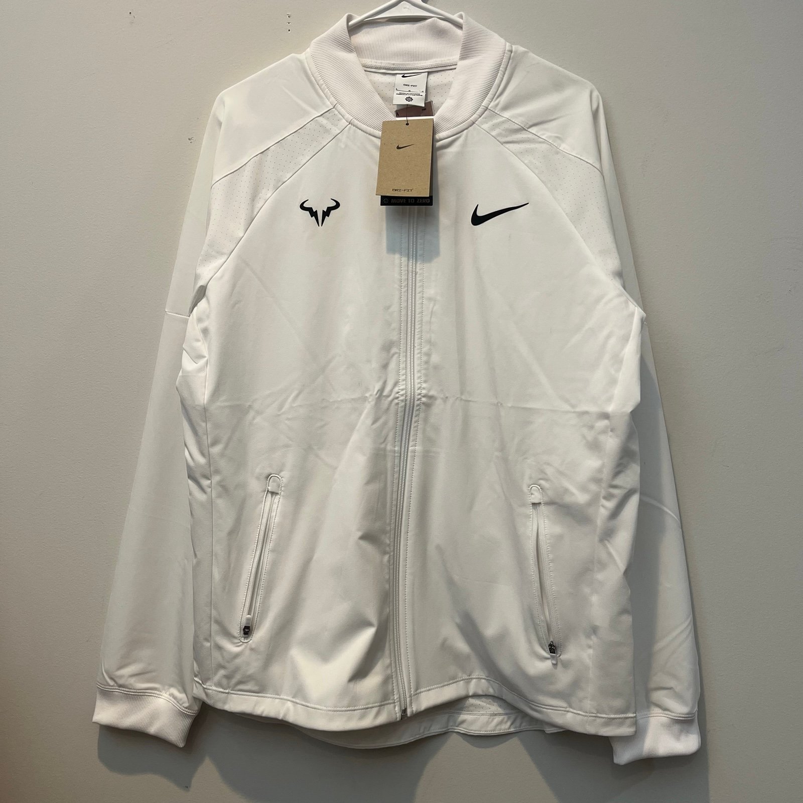 Nike Dri-FIT Rafa Nadal RF Men's White Tennis Jacket Size Large DV2885-100