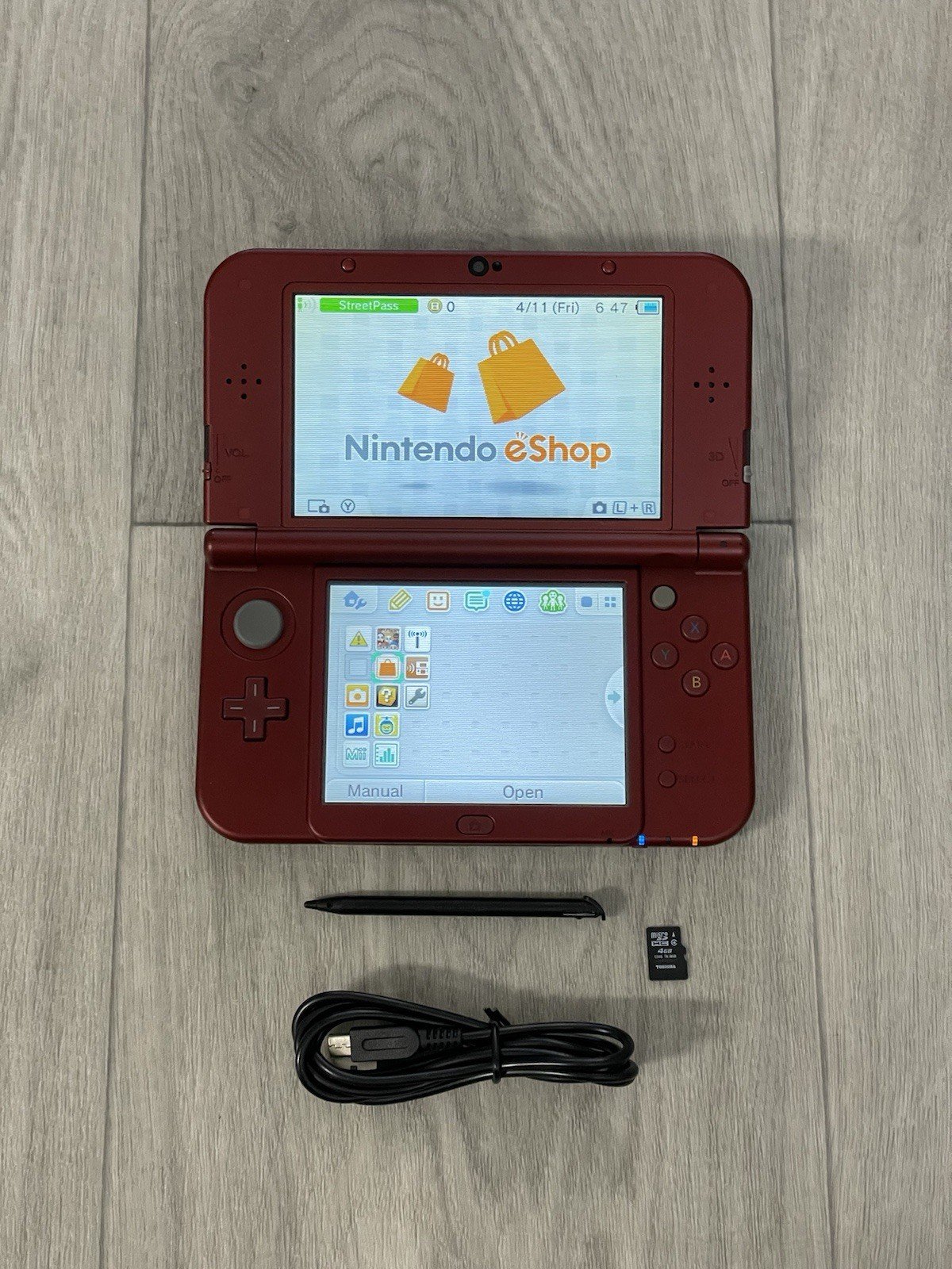 New Nintendo 3DS LL XL Metallic Red Region Free USA Seller DUAL IPS