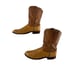 Mens Justin USA Brown Full Quill Ostrich Round Toe Roper Western Boots Size 11 D