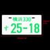 BRAND NEW 1PCS Universal USA JDM Aluminum Japanese License Plate 25-18 LED LIGHT