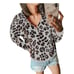 Leopard Zipped Collar Sweatshirt
