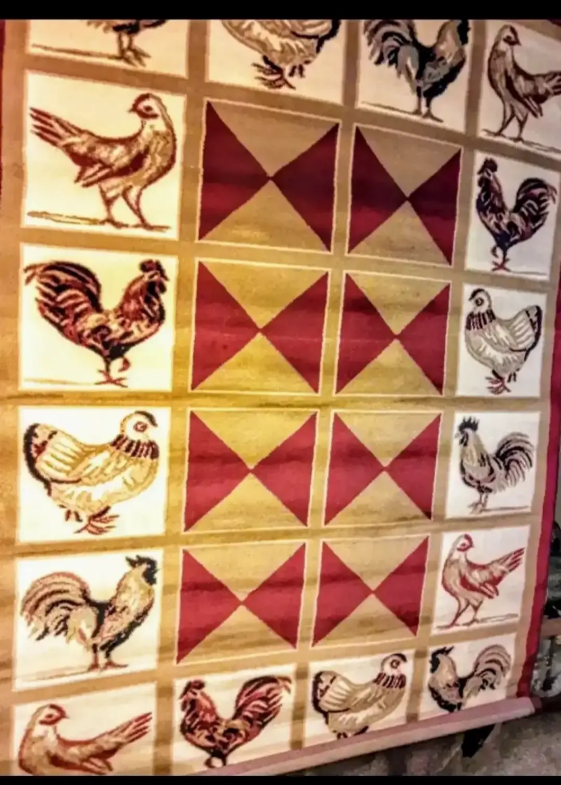ROOSTERS COUNTRY WESTERN AREA RUG