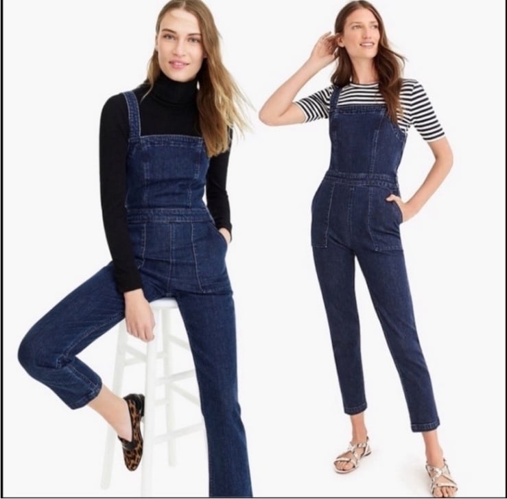 J.Crew Denim Overall In Indigo Wash Size 14