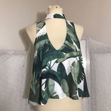 Show Me Your Mumu Casey Collar Halter Top Size Small