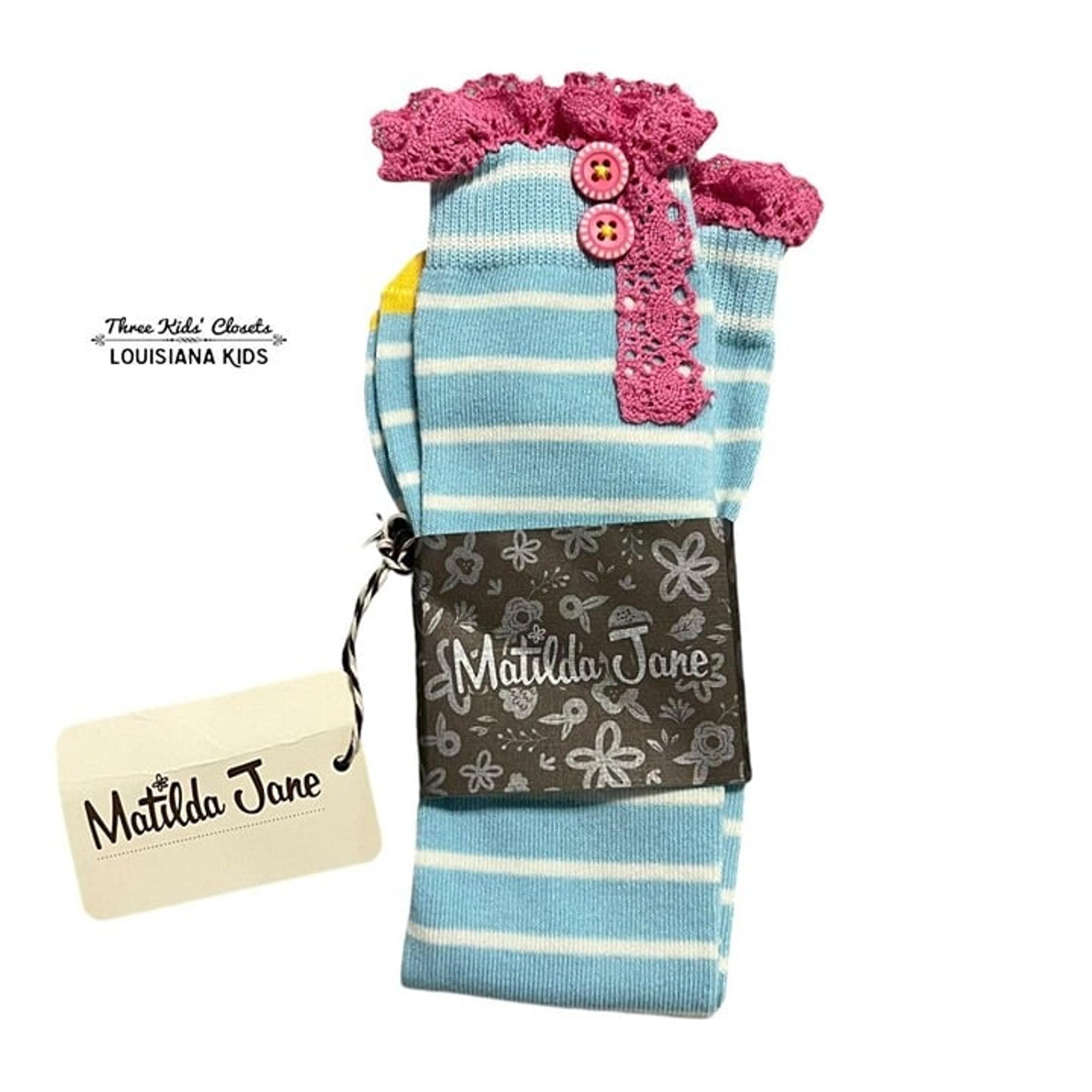 NEW Matilda Jane Sz L Jump In Lace Knee Socks