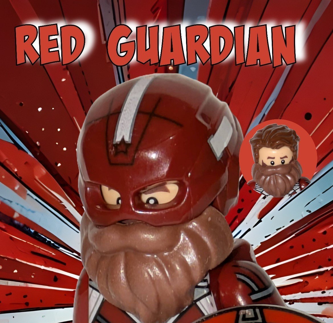 Marvel Super Heroes RED GUARDIAN with beard minifigure