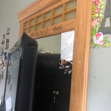 Dresser with a mirrow