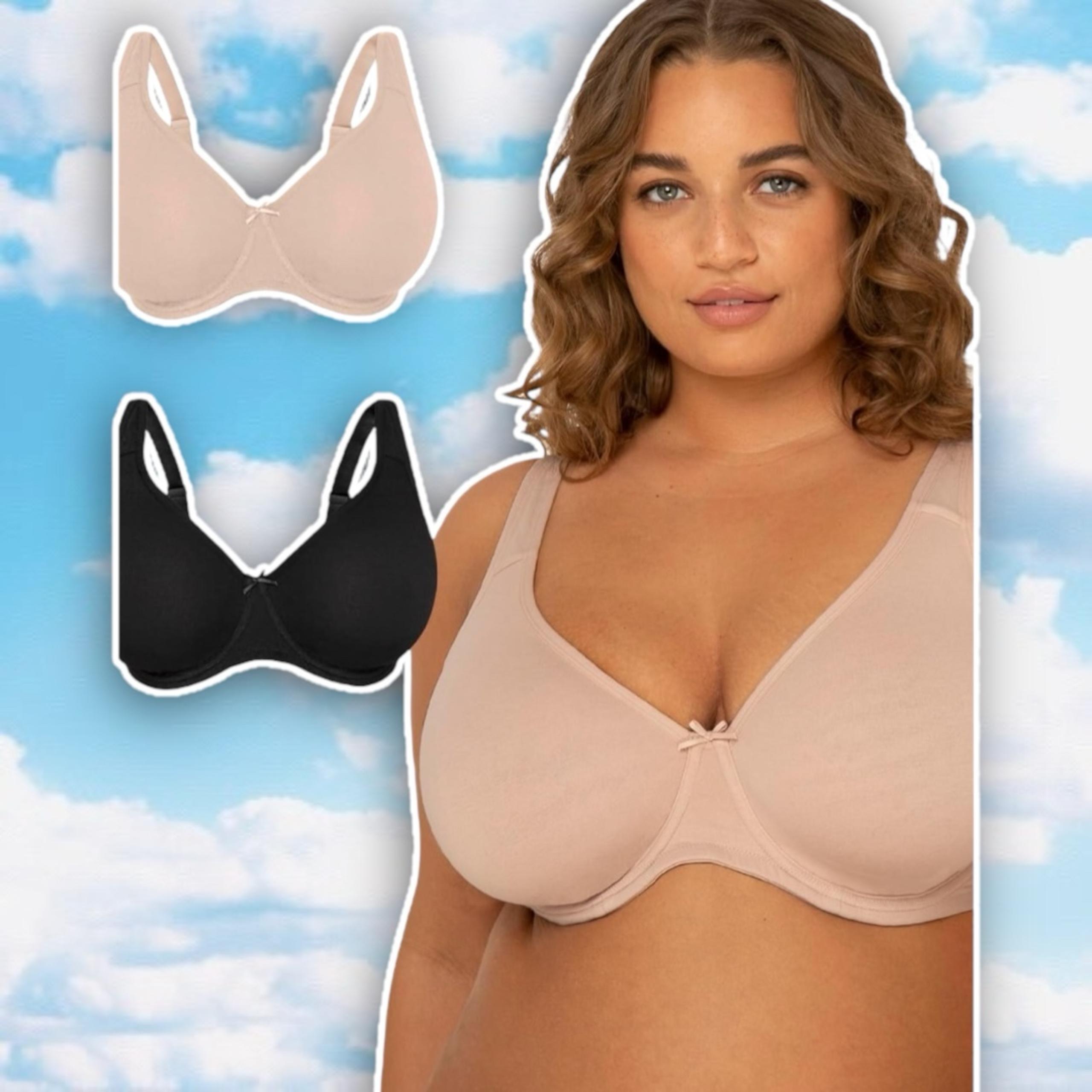 FRUIT OF THE LOOM Fit For Me Plus Size Underwire Cotton Unlined Underwire Bras