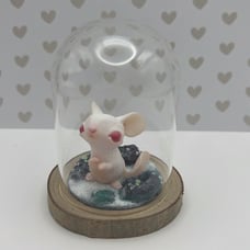 Ooak Handmade Sea Mouse Creature in Terrarium Jar - figurine pet miniature doll