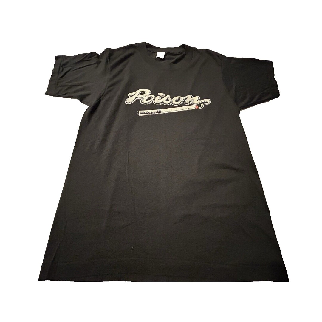 EUC Vintage POISON w/cigarette 80/90s Screen Stars T Shirt, Metal Hard Rock