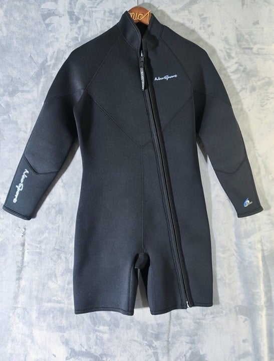 NeoSport Waterman 3mm Step-in Jacket Scuba Diving Wetsuit Mens Black Medium