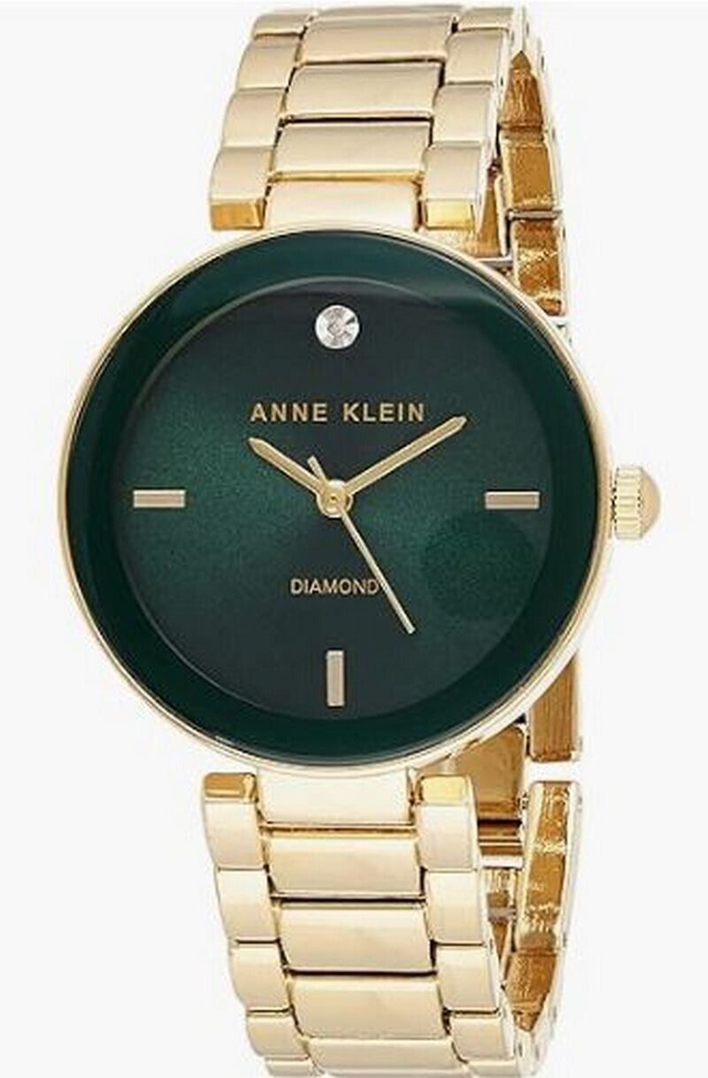 Anne Klein Women's 1362GNGB Genuine Diamond Dial Bracelet Watch