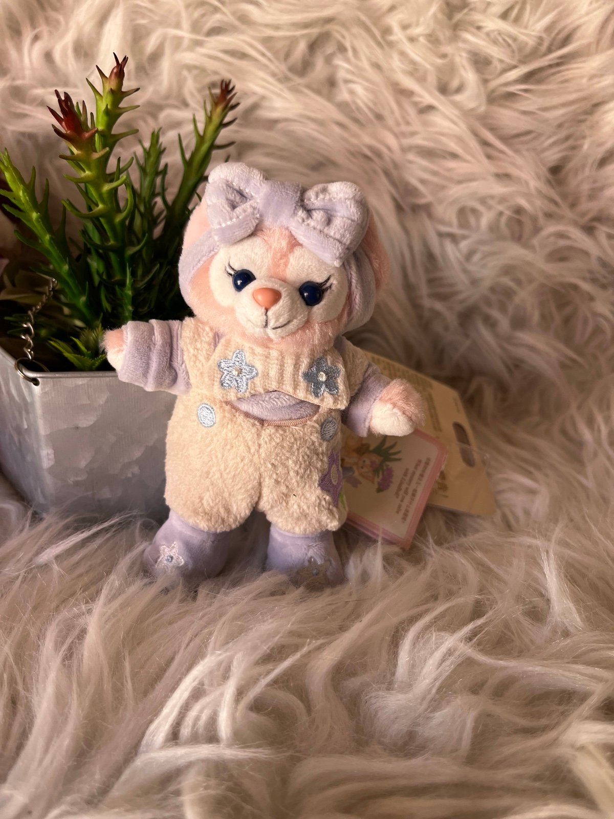 Disney Shanghai Duffy and Friends Lina Bell Fox Plush Keychain Cute 15 cm