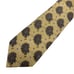 Ermenegildo Zegna Men's Recent Tie Yellow & Brown Floral Satin Silk 3.5 x 57.5