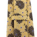 Ermenegildo Zegna Men's Recent Tie Yellow & Brown Floral Satin Silk 3.5 x 57.5