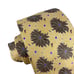 Ermenegildo Zegna Men's Recent Tie Yellow & Brown Floral Satin Silk 3.5 x 57.5