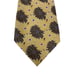 Ermenegildo Zegna Men's Recent Tie Yellow & Brown Floral Satin Silk 3.5 x 57.5