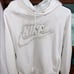 Nike funnel neck hoodie White with gold lettering and accents Small EUC