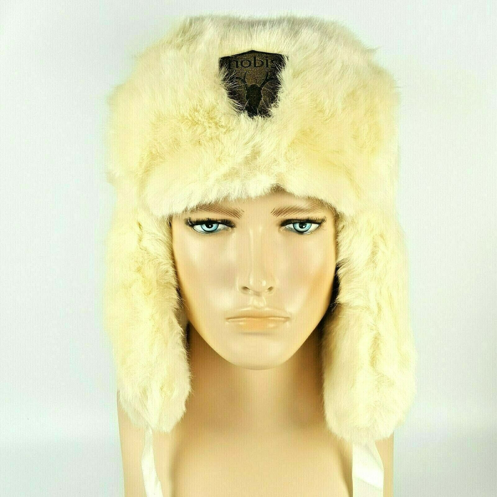 Nobis Sugar Lips Women's Ivory Faux Fur Trapper Russian Hat ***Free Shipping***