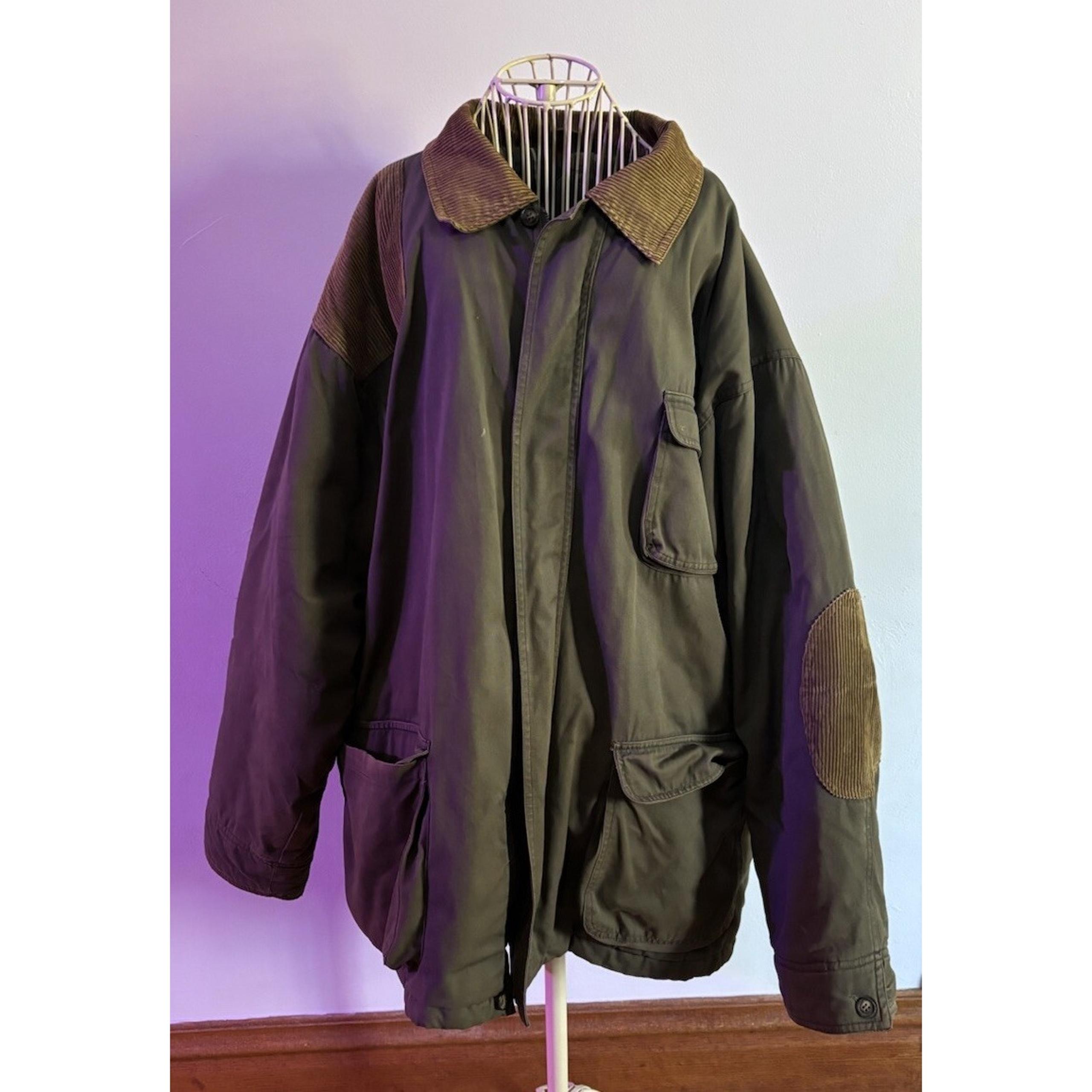 Vintage McGregor Made in USA Olive Oatmeal Tweed Coat XL