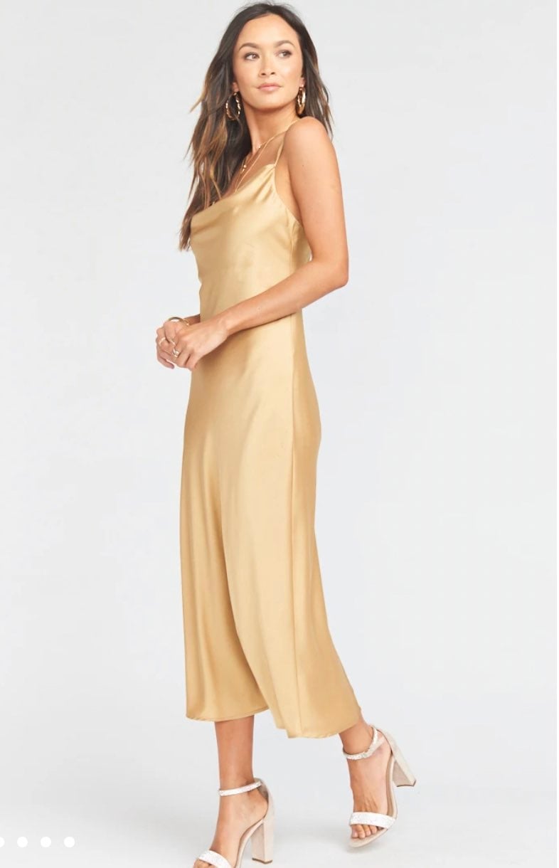 Show me your mumu Dress verona cowl gold