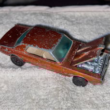 1967 Hot Wheels Die Cast Car Redline Custom Cougar Orange
