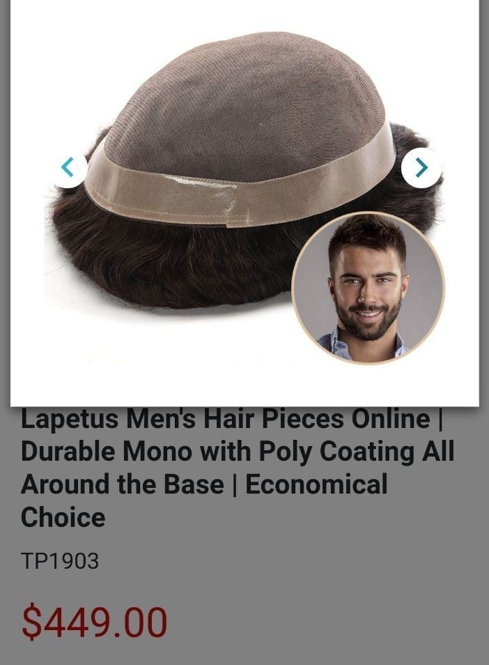 New Toupee Virgin 100% Human Hair French Lace