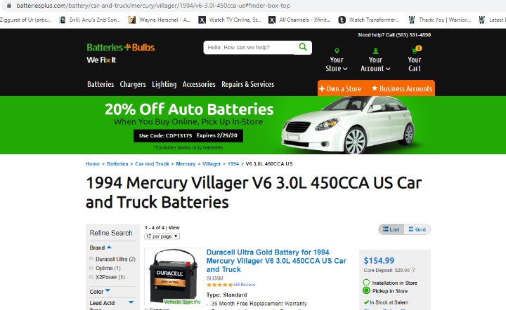 Almost new battery